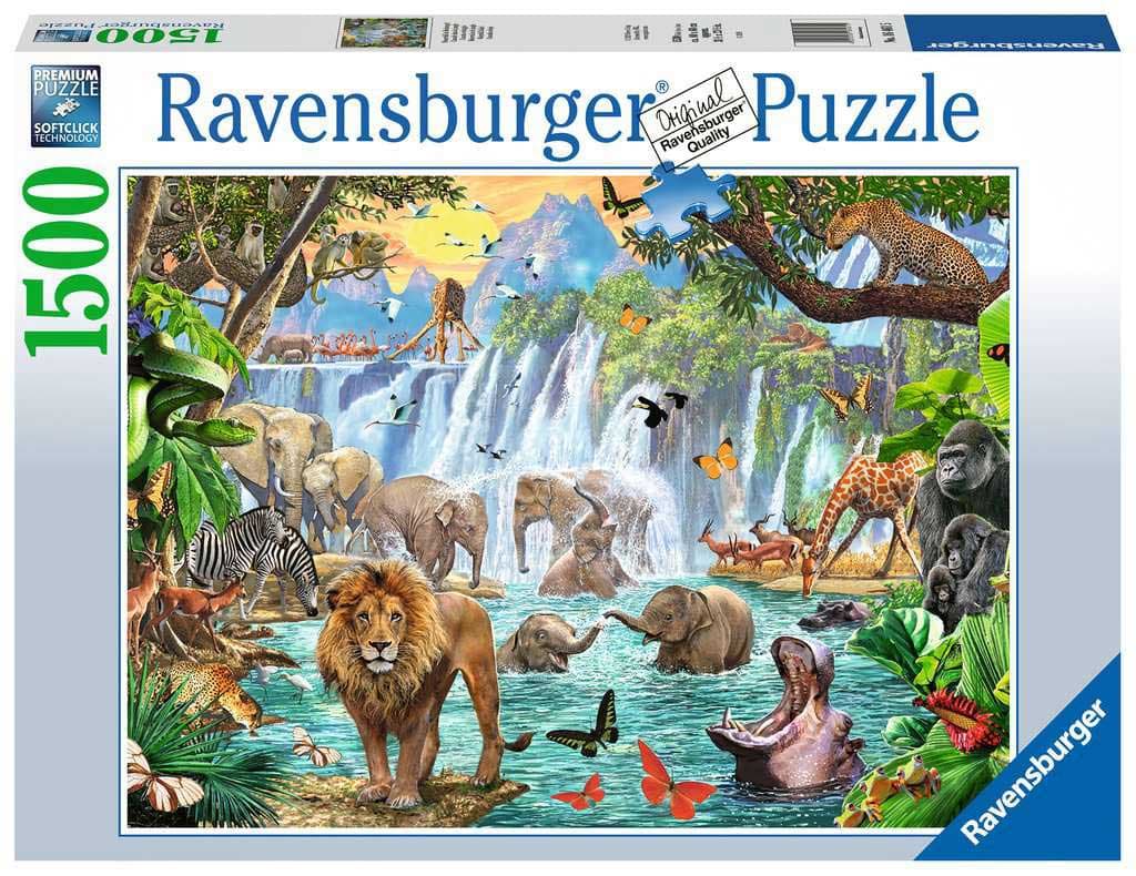 Puzzle Slagalica 1500 delova Safari na vodopadima Ravensburger 16461