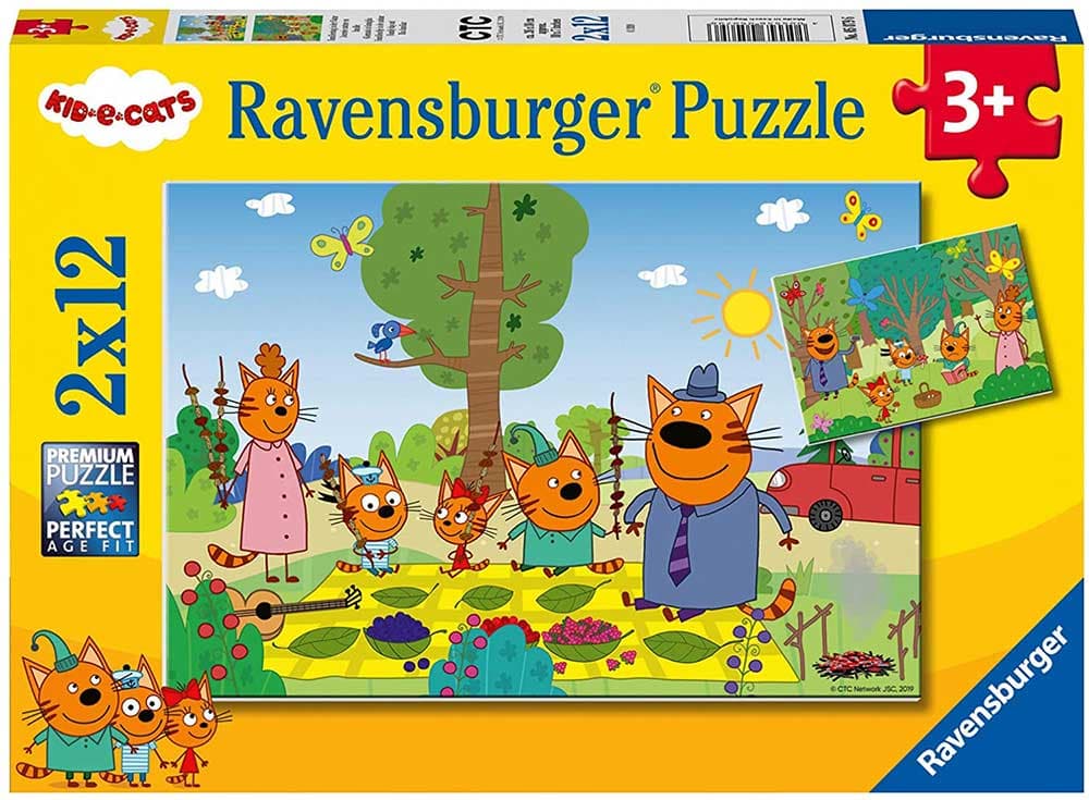 Puzzle 2x12 delova Porodica mačaka Ravensburger 05079