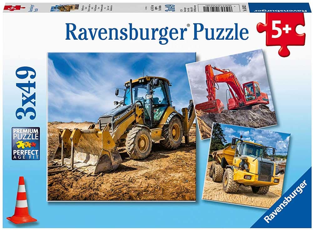 Puzzle 3x49 delova Bageri na delu Ravensburger 05032