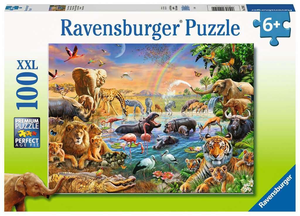 Puzzle 100 XXL delova Pojilište u džungli Ravensburger 12910