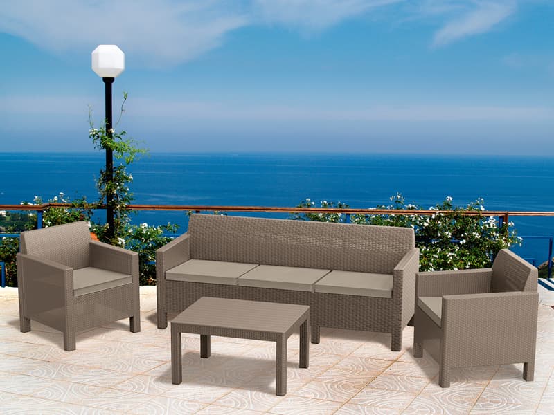 Baštenski set Orlando 3 Seater Cappuccino