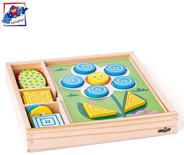WOODY Didaktički set - Uklapalica sa osnovnim oblicima 91915