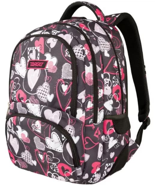 TARGET Bravo - Ranac za školu HEARTBEAT BLACK 26319
