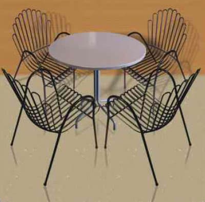 Baštenska garnitura Val/Rondo crna 2158