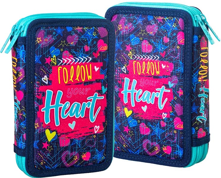 Puna pernica Double Decker Follow your heart