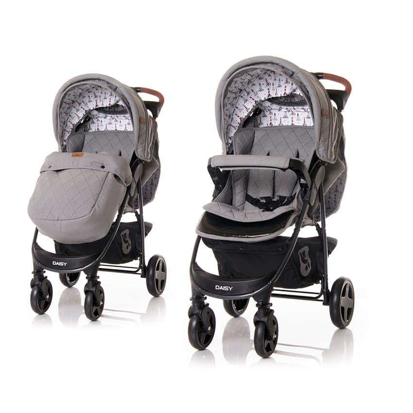 LORELLI Kolica za bebe DAISY sa zimskom navlakom Dark Grey Lighthouse