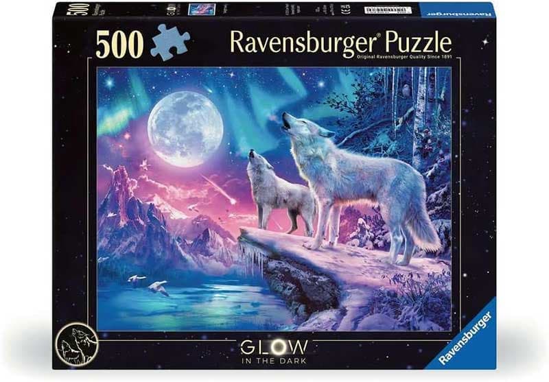 Puzzle slagalica 500 delova Svetli u mraku - Vukovi Ravensburger Star Line 12000476