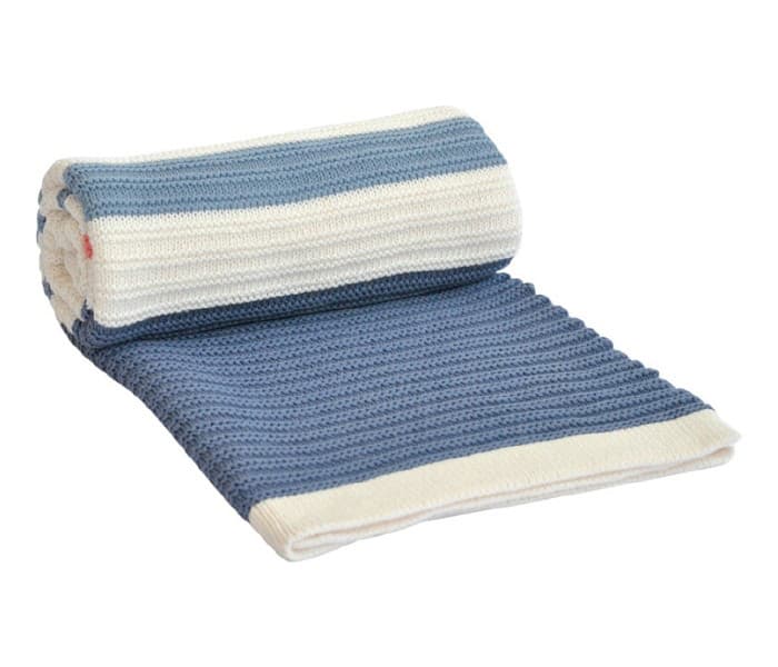 KIKKA BOO Ćebence za bebe STRIPES Dark Blue - Red 31103010022