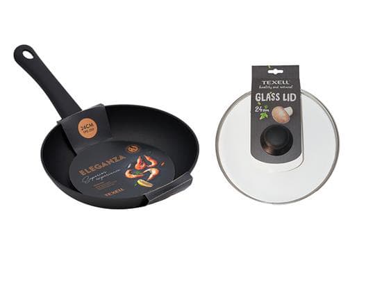 Texell set tiganj Eleganza 24cm i poklopac za tiganje