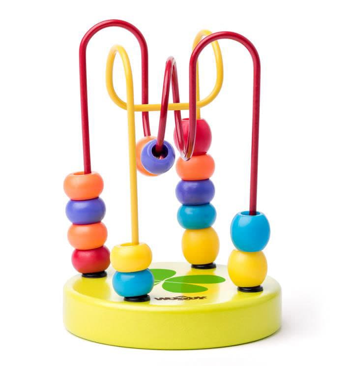 WOODY Drveni mini lavirint - nizalica 90064