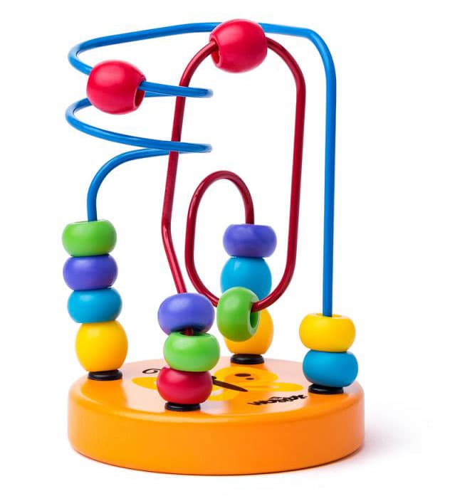 WOODY Drveni mini lavirint - nizalica 90065