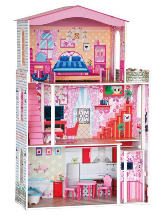 Kućica za lutke na dva sprata sa liftom WOODY 91163