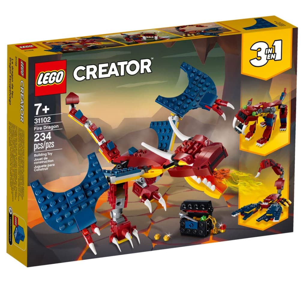 LEGO® Creator Kocke 3u1 Plameni zmaj 31102