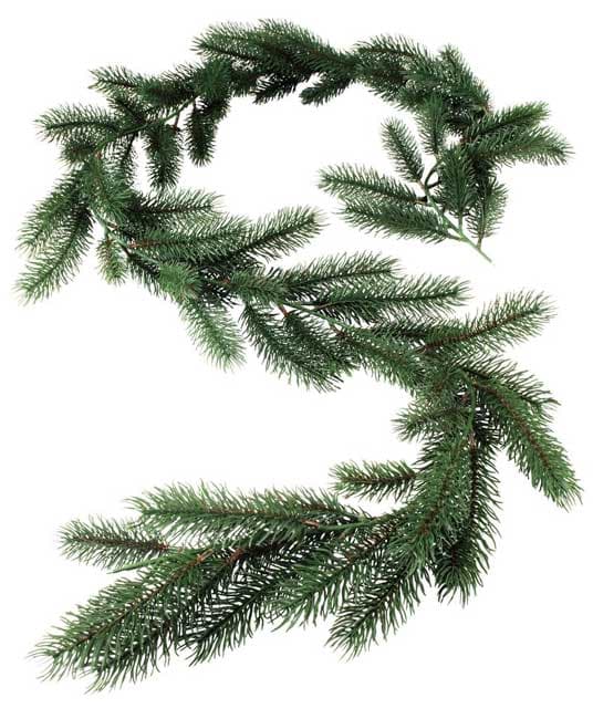 Novogodišnja Girlanda Sa 3D Iglicama - 180 cm Tamno Zelena