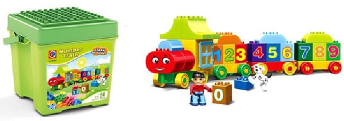 Dečije kocke Plastične kocke u kutiji VOZIĆ 50 delova 876038