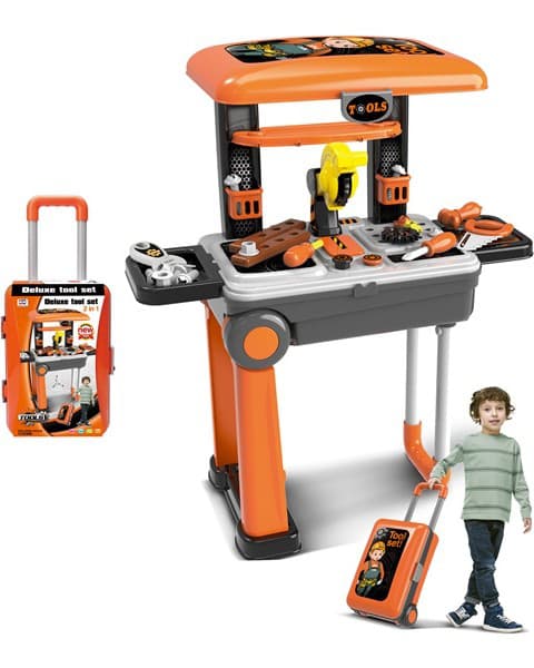 Dečija igračka 2 u 1 Kofer sa alatom Radionica sa alatima od plastike 922 870081