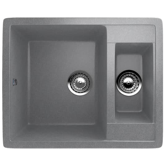Granitna dupla sudopera sa sifonom Ulgran U106-342 četvrtasta grafit