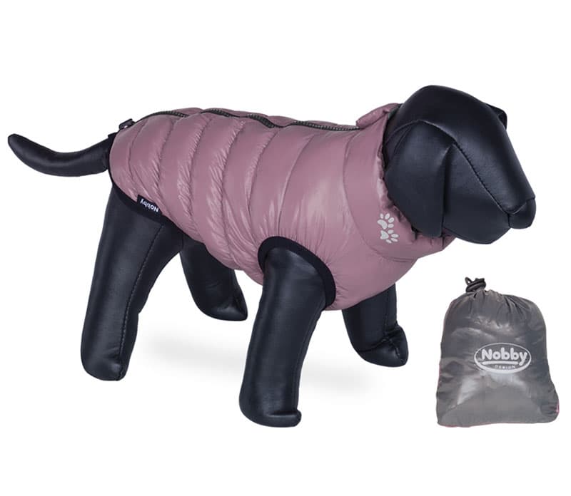 Nobby Jakna za pse Light sa dva lica roze-siva 48cm 64135