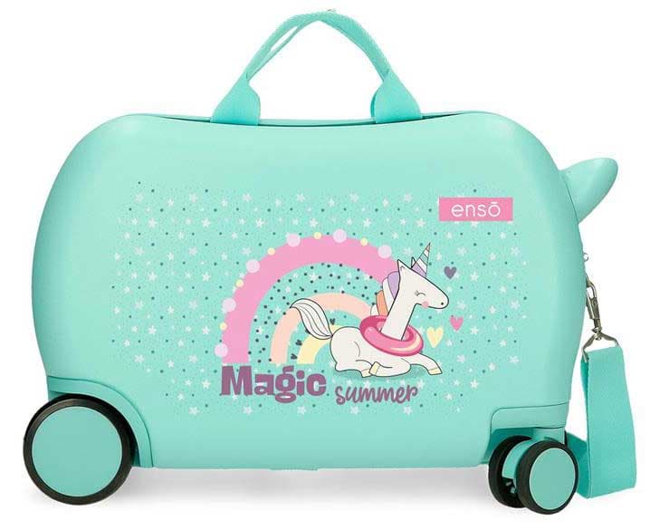 Dečiji putni kofer za vožnju Enso Magic summer turquoise 96310