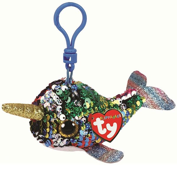 TY Beanie Boos Privezak Plišana igračka Svetlucavi narval Calypso 35304