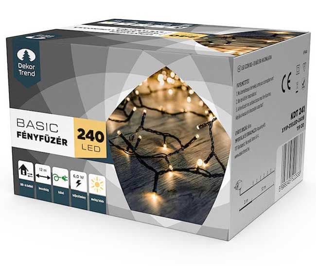 Novogodišnje lampice za spoljnu i unutrašnju upotrebu Toplo bela 240 LED KDT 241