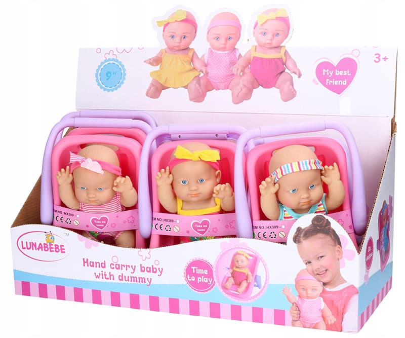 LUNABEBE Lutka beba 23cm sa nosiljkom HX389-1 858014