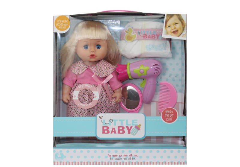 LITTLE BABY Lutka beba sa setom za ulepšavanje 655-7B 858042