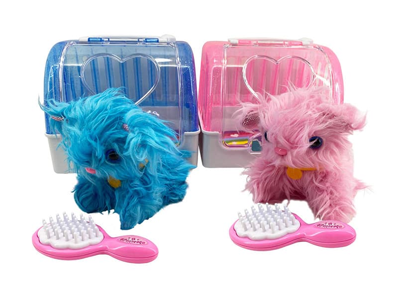 Plišana igračka za decu KUCA u prenosivoj kutiji D00002045 + četka za ulepšavanje 3831000320457