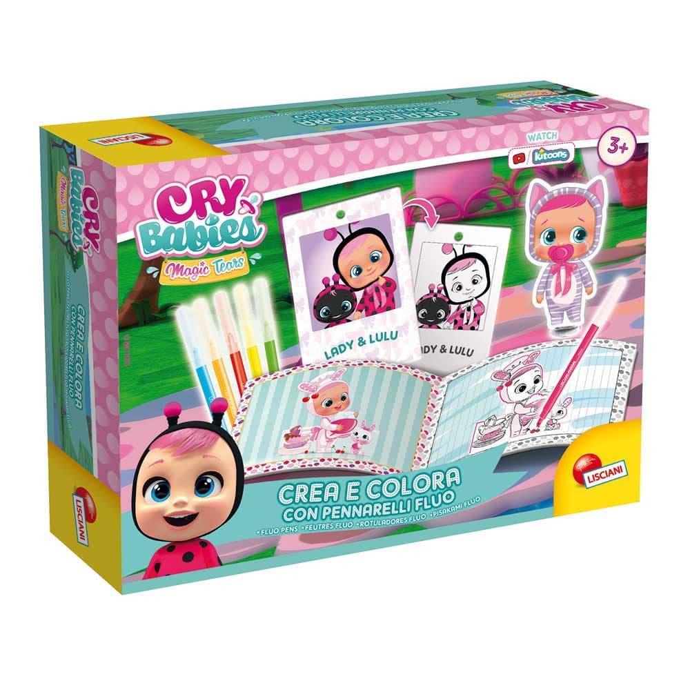 CRYBABIES Škola crtanja Bojanka sa fluo markerima LC83473