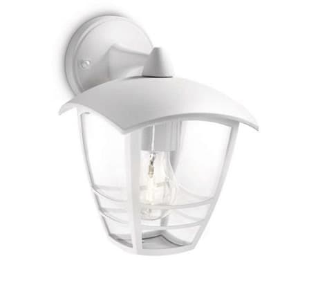 Creek spoljašnja zidna svetiljka bela - na dole 1x60W