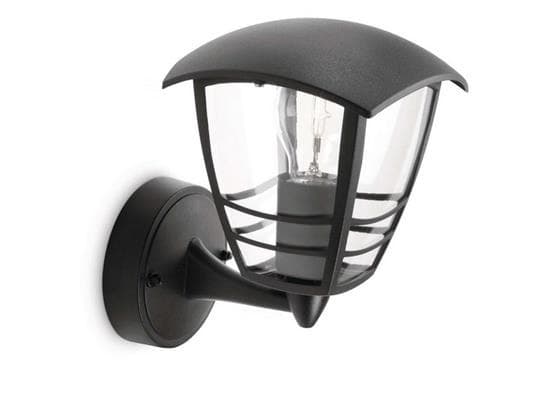 Creek spoljašnja zidna svetiljka crna - na gore 1x60W