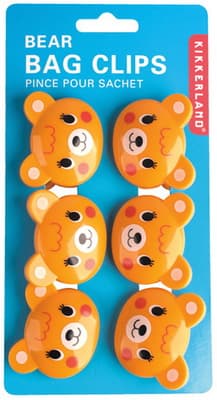 Kikkerland Set od 6 zatvarača za kese Medvedići BC05-A