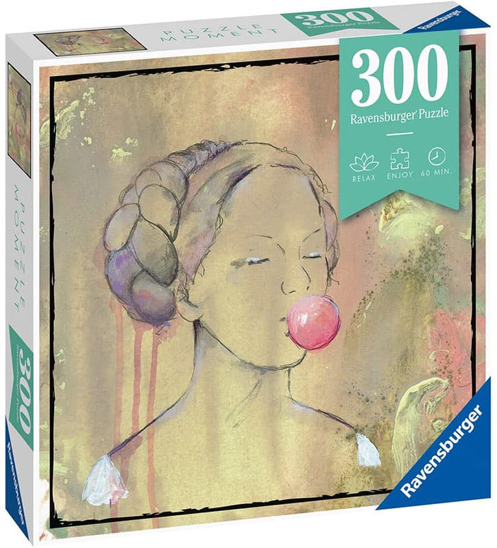 Ravensburger Puzzle moment Pazle za odrasle 300 delova - Devojka i balon od žvake 12966