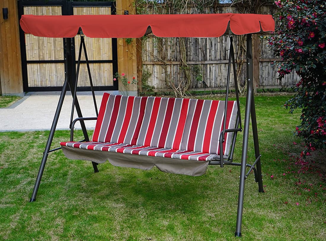 Ljuljaška Za Dvorište - Trosed - Crveno Sive Pruge