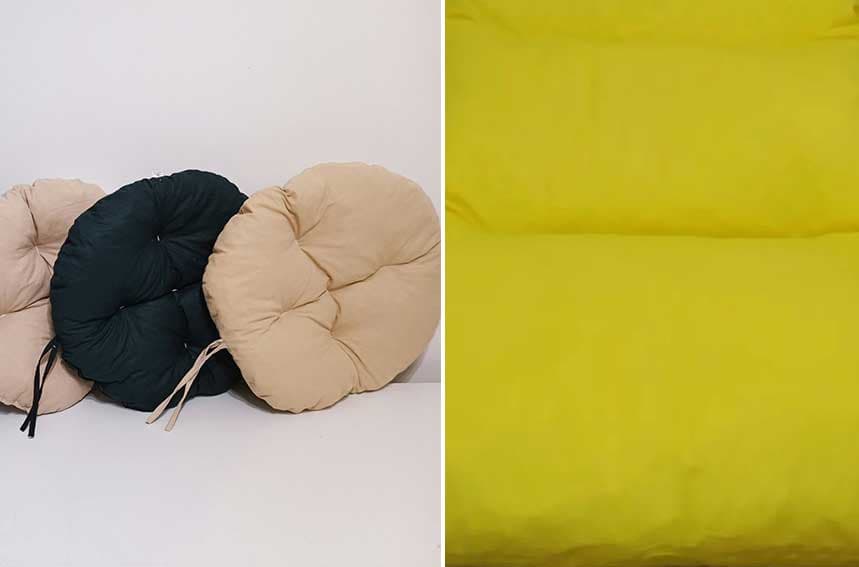 Okrugli jastuk sedalica za stolice 50 cm - Yellow