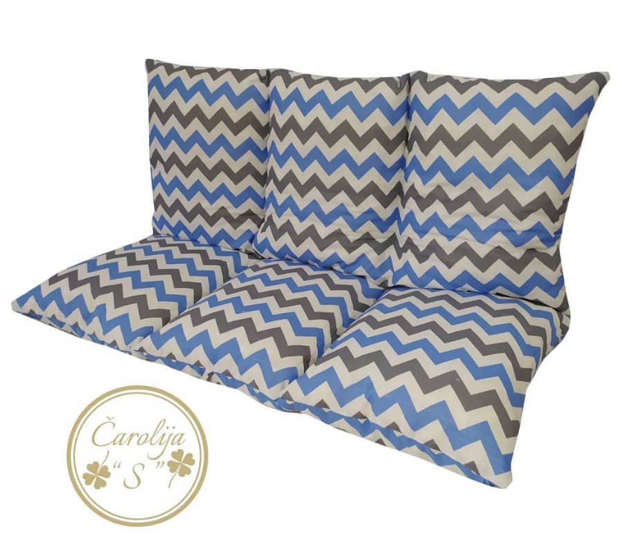 Jastuk Za Baštensku Ljuljašku 100 x 50 x 50 cm CIK CAK Blue