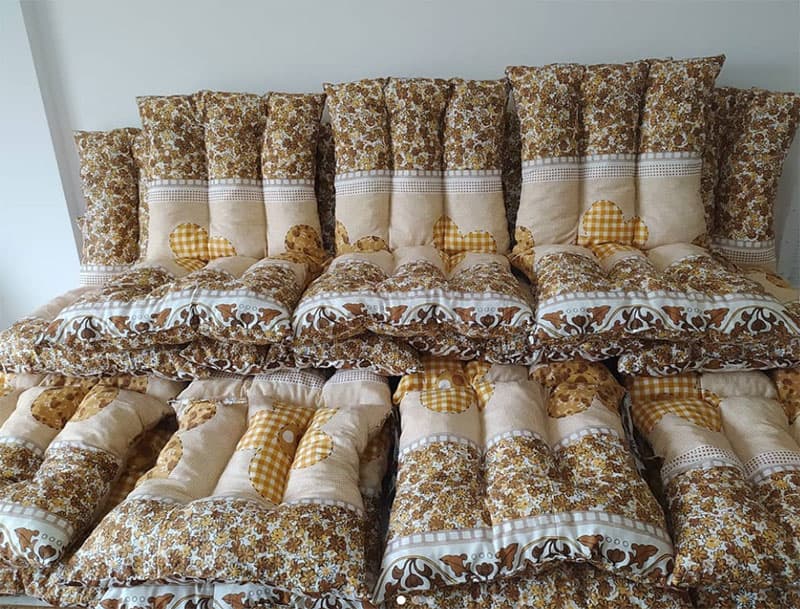 Jastuk Za Stolicu Sa Naslonom 1 kom. 40 x 80 cm BROWN FLOWERS