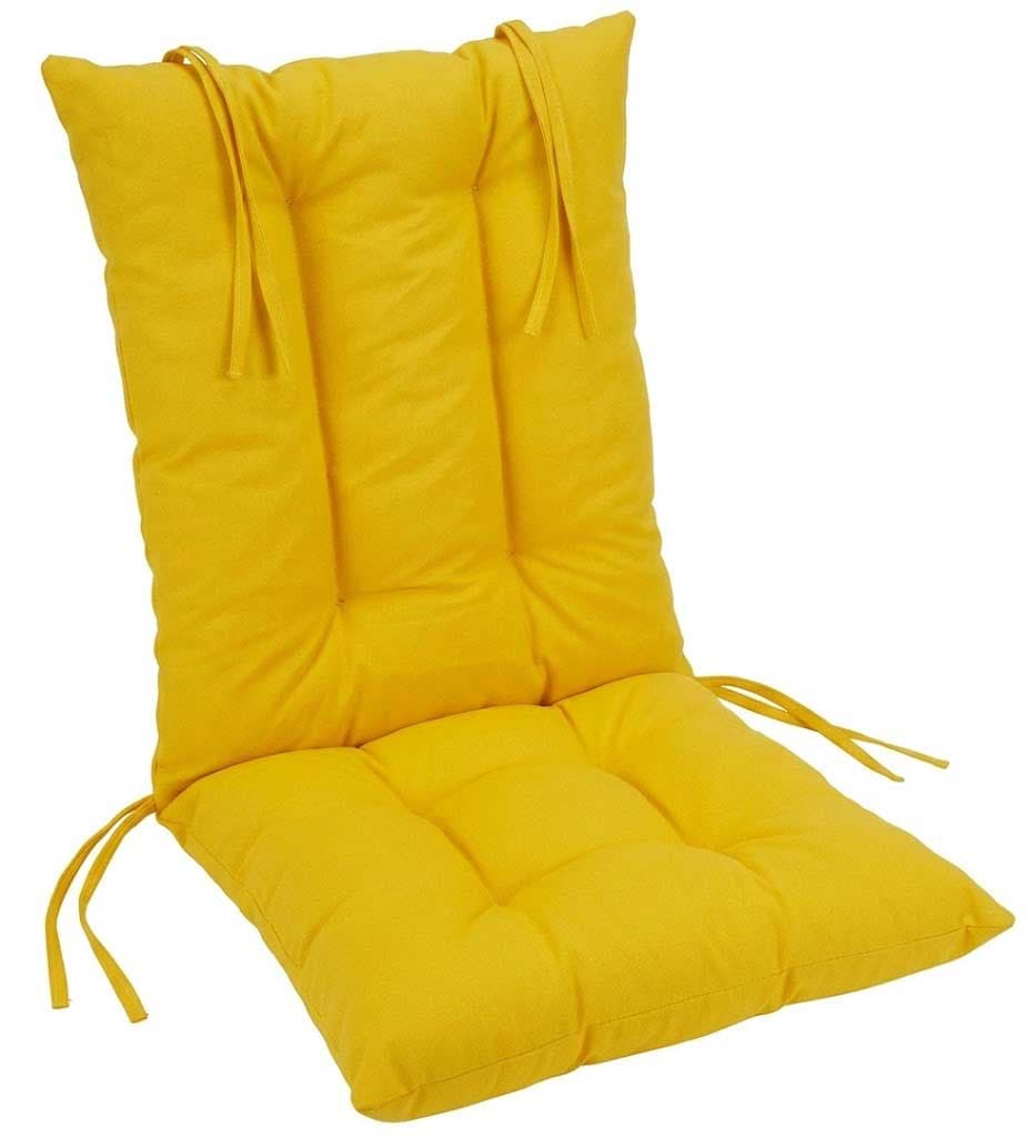 Jastuk Za Stolicu Sa Naslonom 1 kom. 50 x 100 cm YELLOW