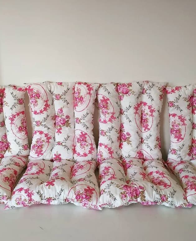 Jastuk Za Stolicu Sa Naslonom 1 kom. 60 x 120 cm FLOURISH Pink