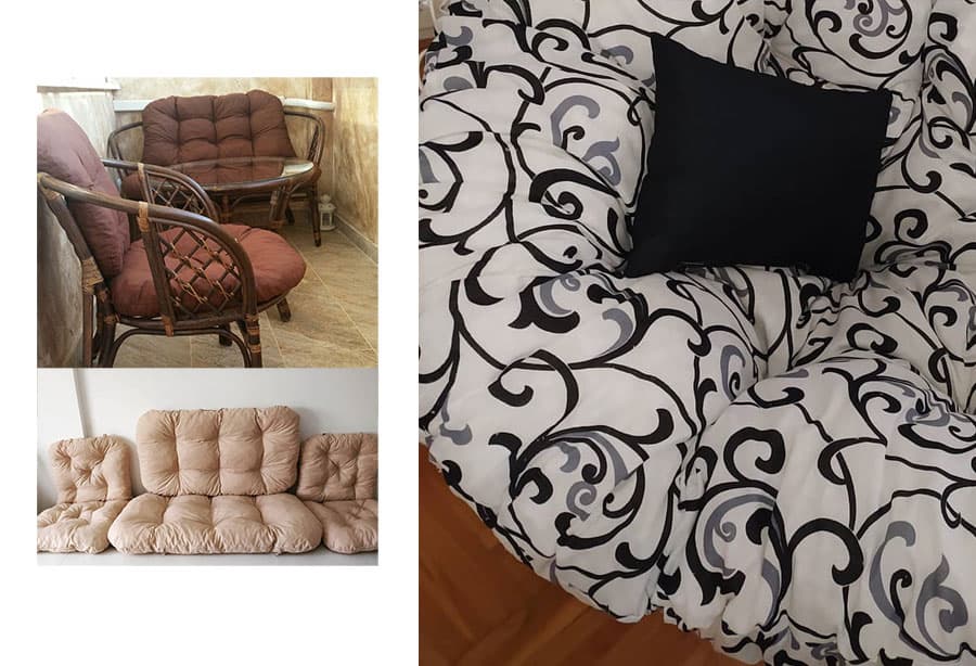 Jastuci za bambus ratan garnituru Bahama WHITE ORNAMENT