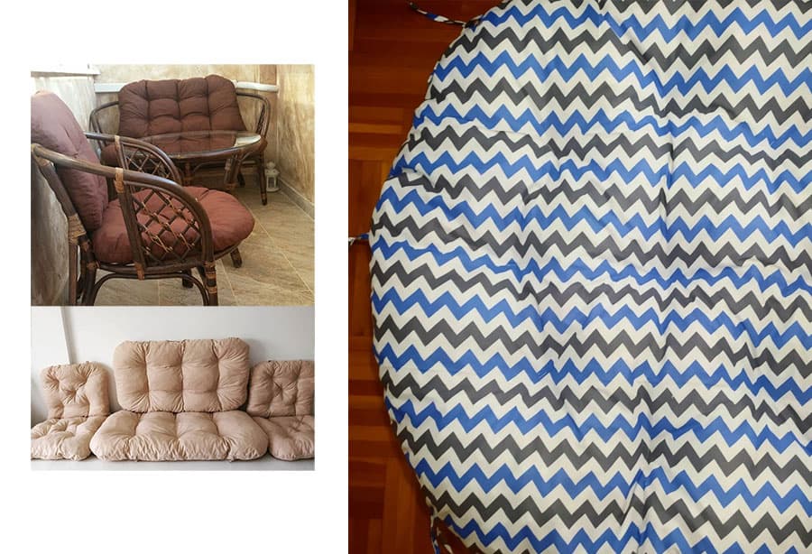 Jastuci za bambus ratan garnituru Bahama CIK CAK Blue