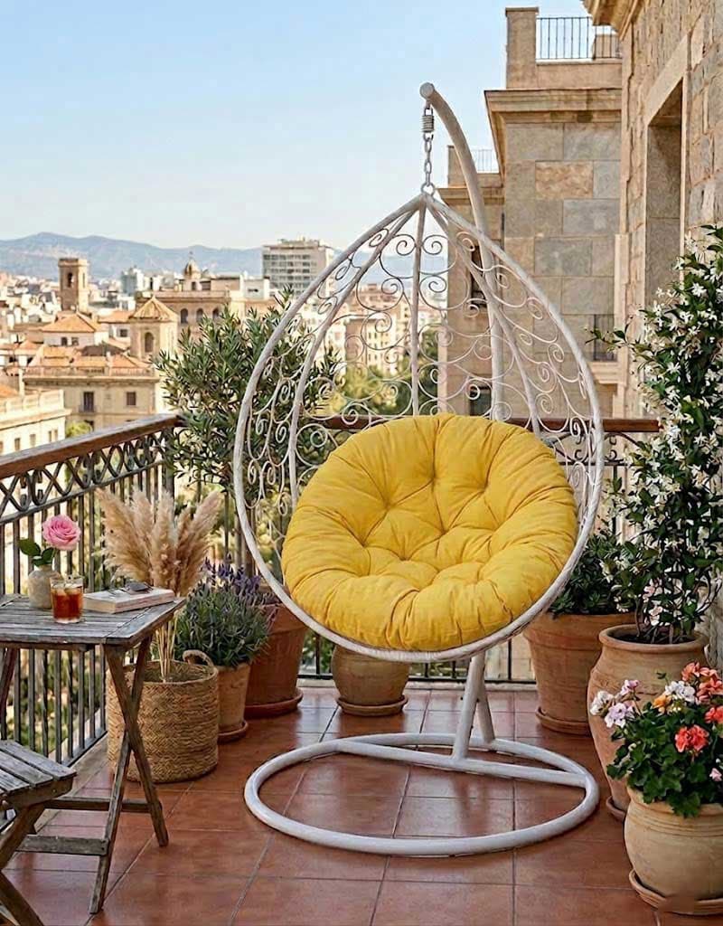 Jastuk Za Jaje Baštensku Ljuljašku - 140 cm - Yellow