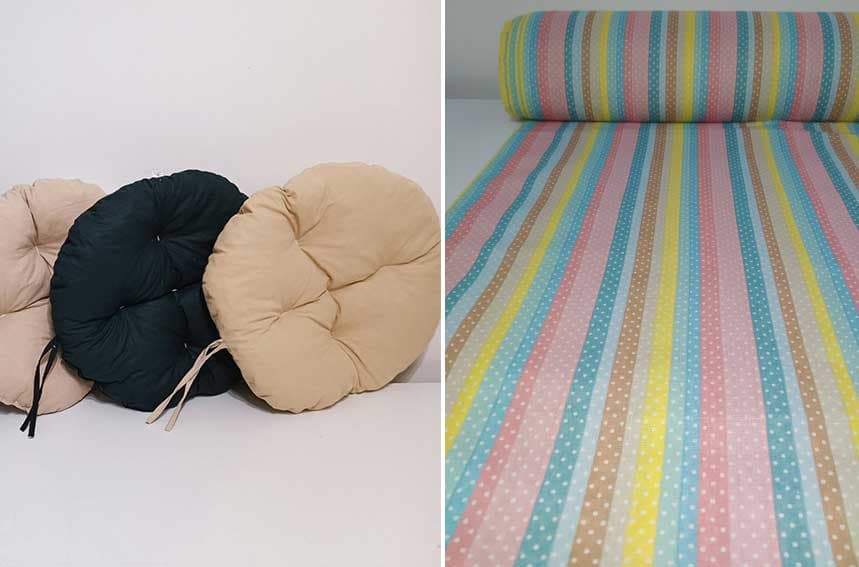 Okrugli jastuk sedalica za stolice 50 cm - Stripes