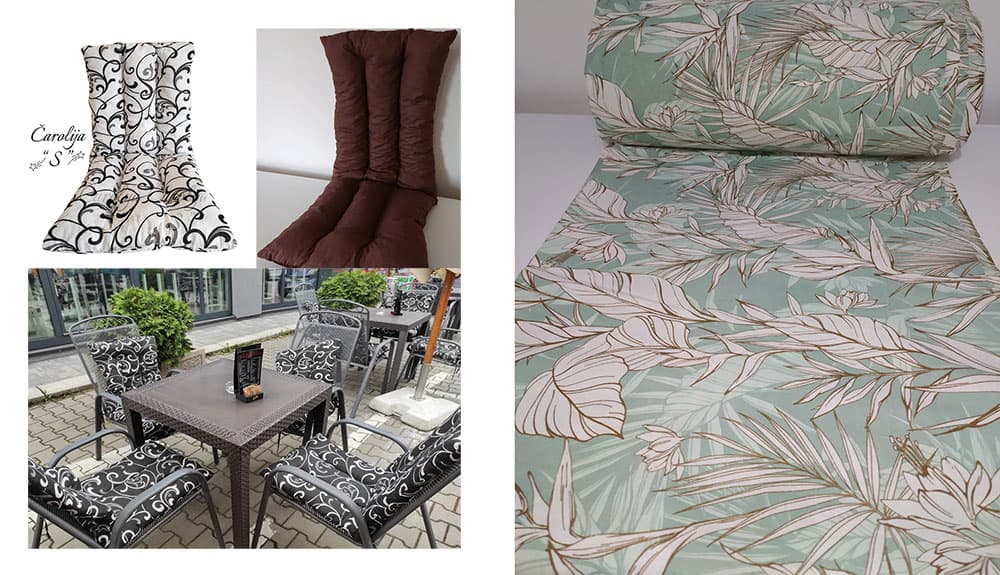 Jastuk Za Stolicu Sa Naslonom 1 kom. 40 x 80 cm Flora Mint