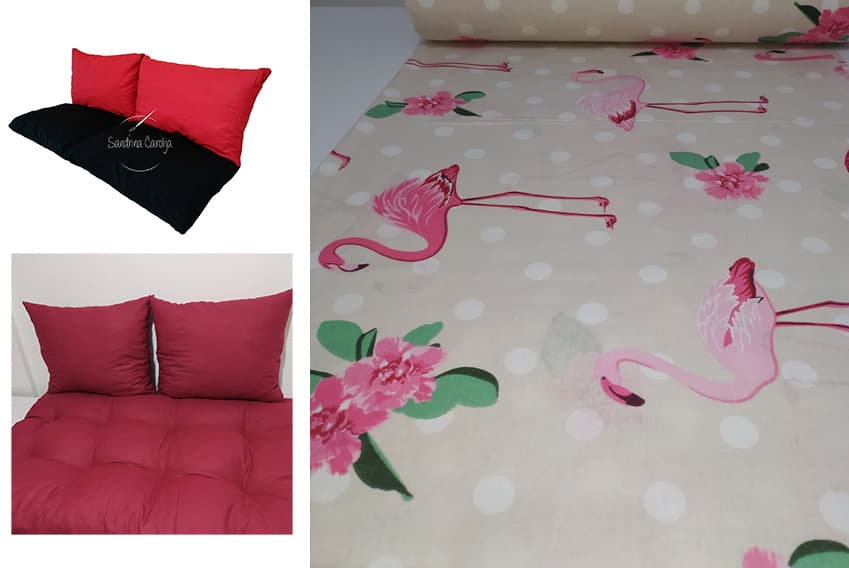 Jastuci za garniture od paleta - 100 x 50 x 50 cm - Flamingo