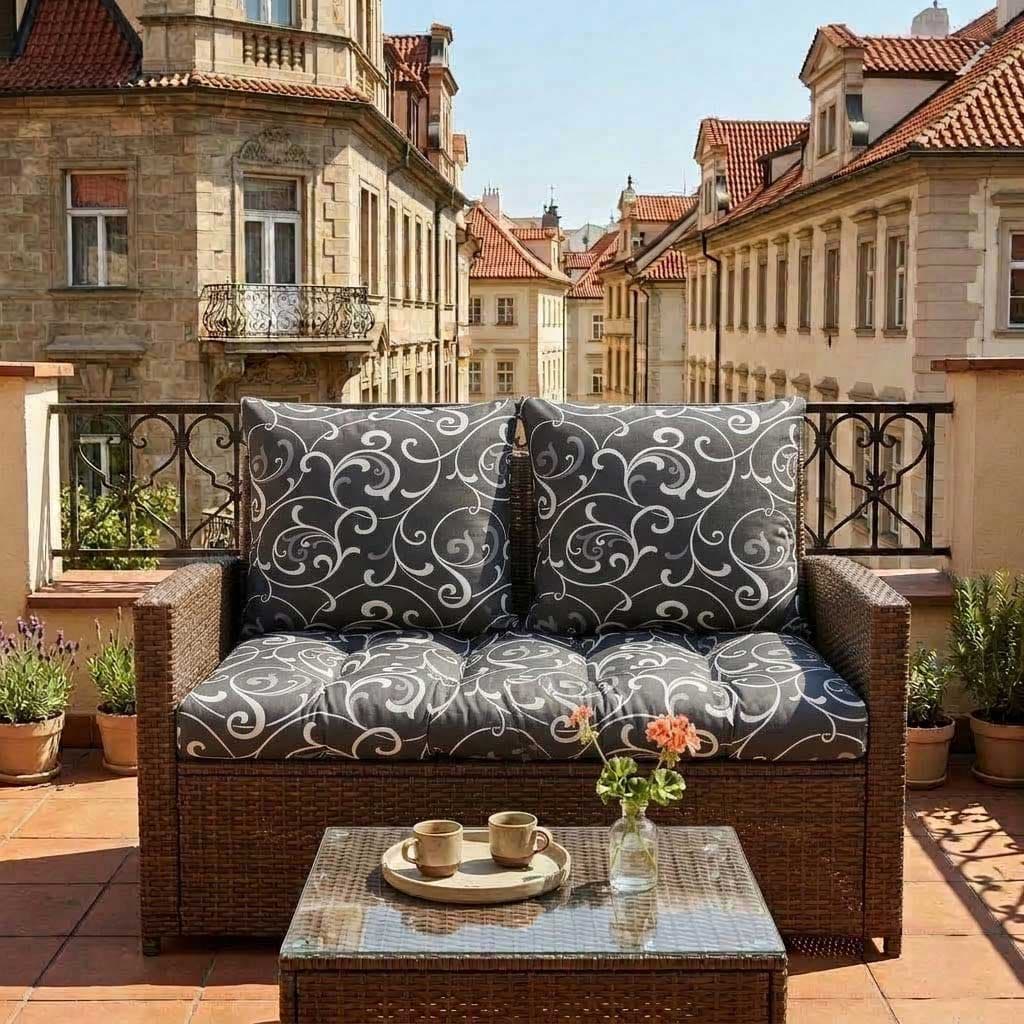 Jastuci za dvosed - 100 x 50 x 50 cm - Black Ornament