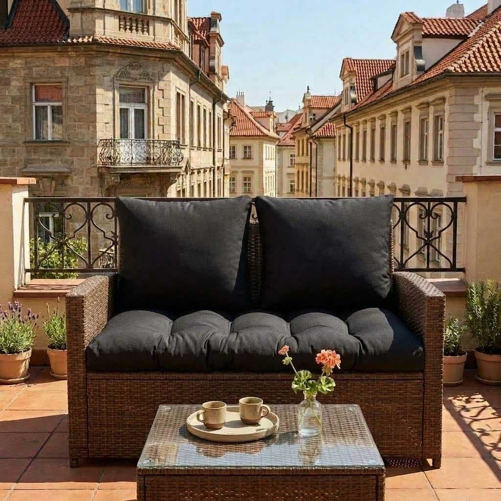 Jastuci za dvosed - 100 x 50 x 50 cm - Black