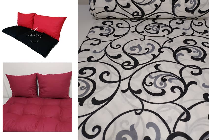 Jastuci za garniture od paleta - 130 x 50 x 50 cm - White Ornament