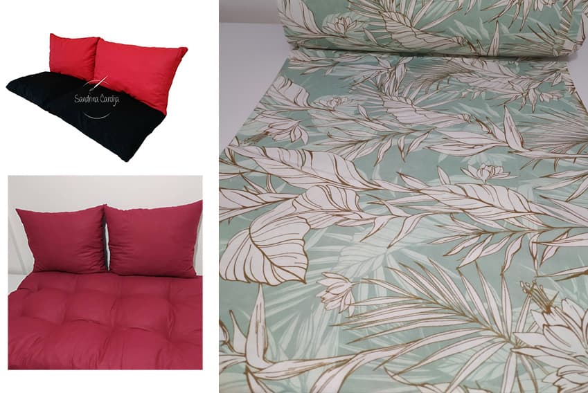 Jastuci za garniture od paleta - 130 x 50 x 50 cm - Flora Mint