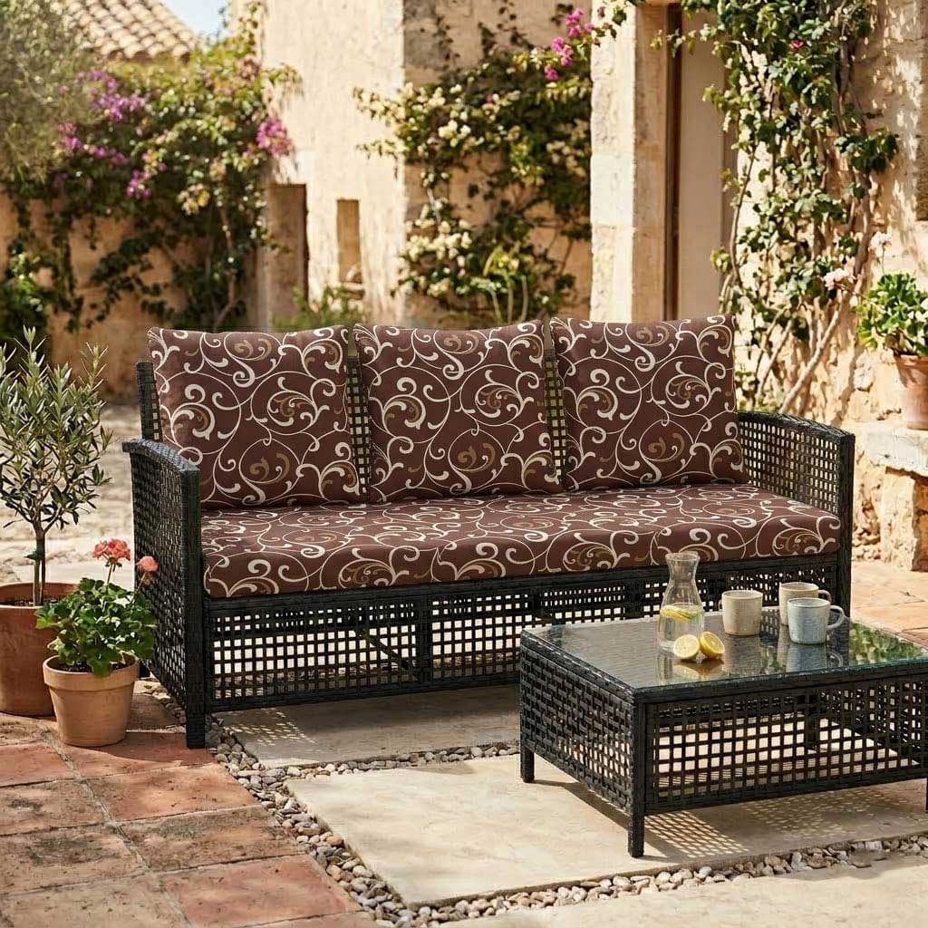 Jastuci za trosed - 160 x 50 x 50 cm - Brown Ornament